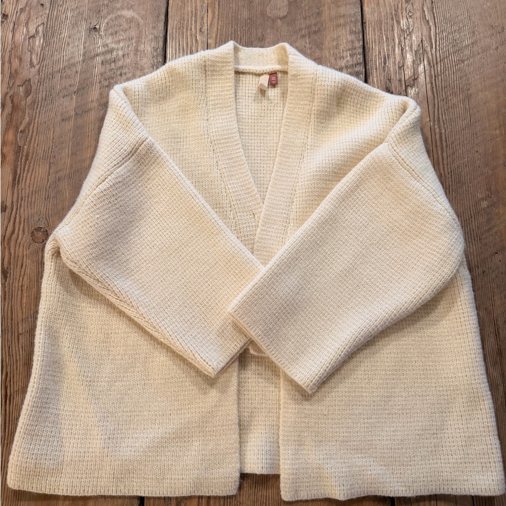 Pilcro Cream Open-Front Cardigan - Picture 2 of 4